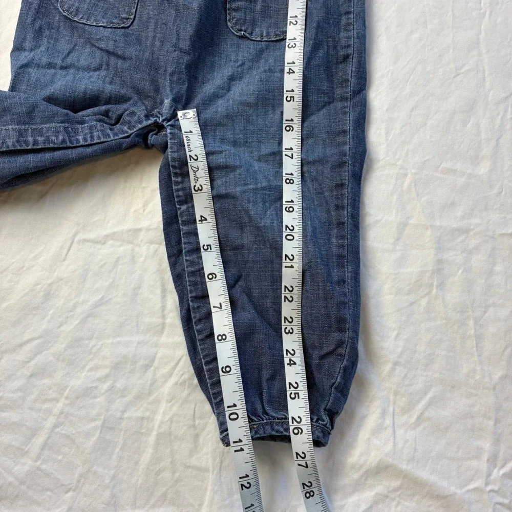 Baby Gap Denim Embroidered Halter Romper Jumpsuit Blue 18-24 Months Hippie Boho
